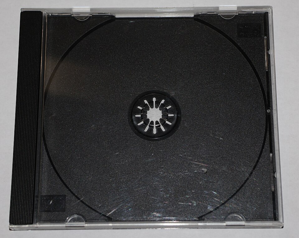 An empty CD jewel case